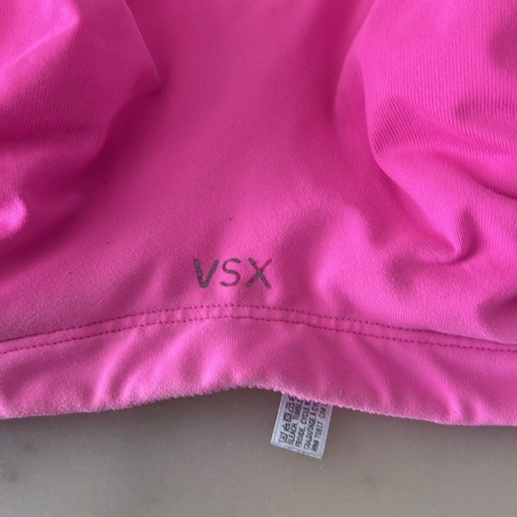 Victoria's Secret VSX Sport Bra 36D Vibrant Pink Padded Underwire Black Trim - Picture 3 of 12